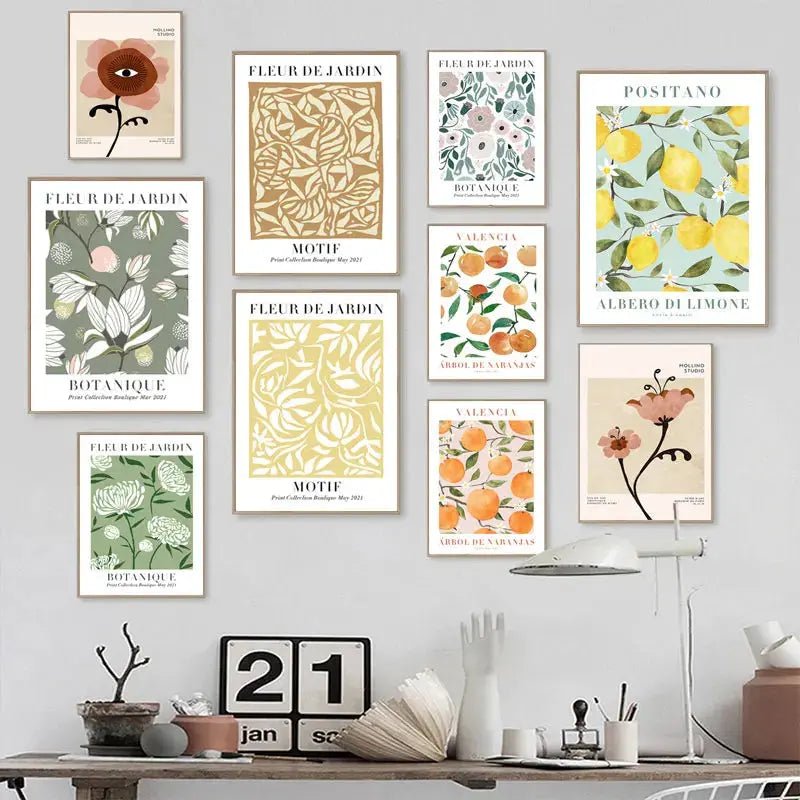 Abstract Vintage Plant Wall Art Rare Vault Co.