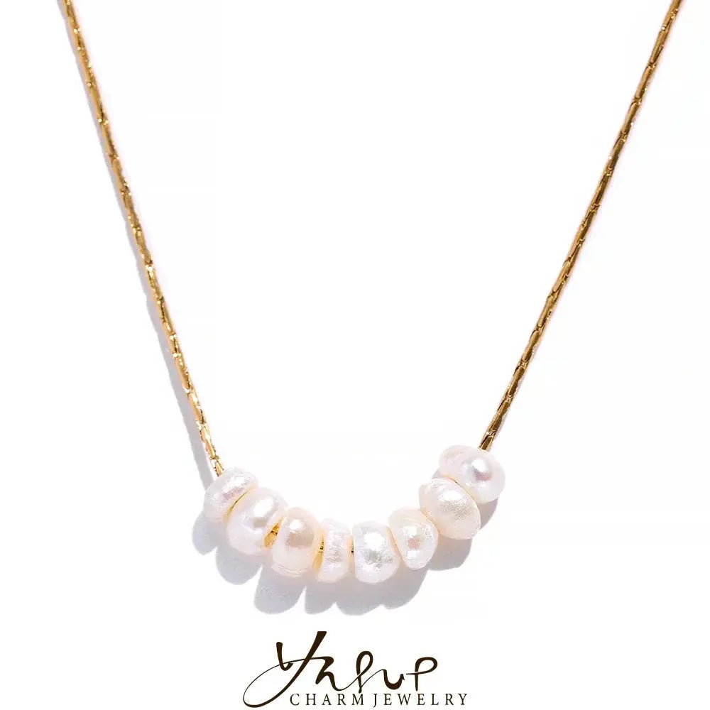 Pearl & Stainless Steel Necklace Rare Vault Co.
