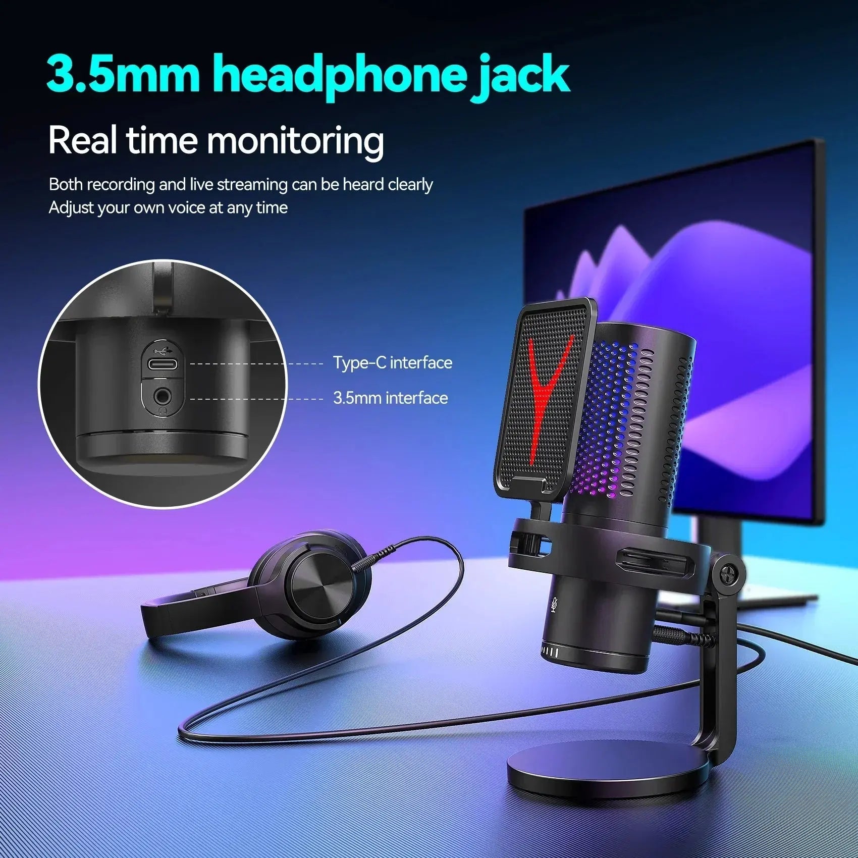 Professional RGB Gaming Microphone Rare Vault Co.