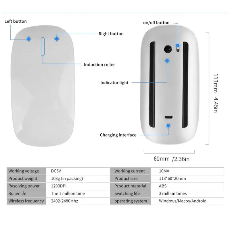 Silent Rechargeable Wireless Mouse Rare Vault Co.