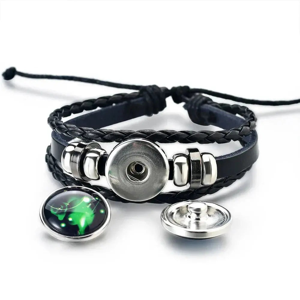 Zodiac Leather Wrap Bracelet Rare Vault Co.