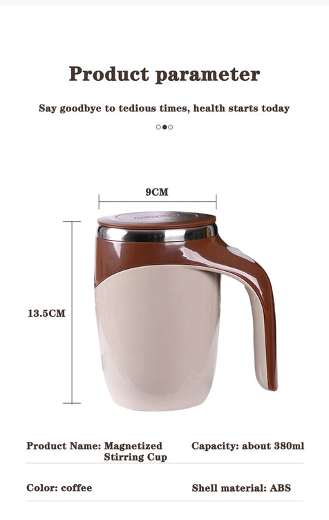 Self-Stirring Magnetic Coffee Mug