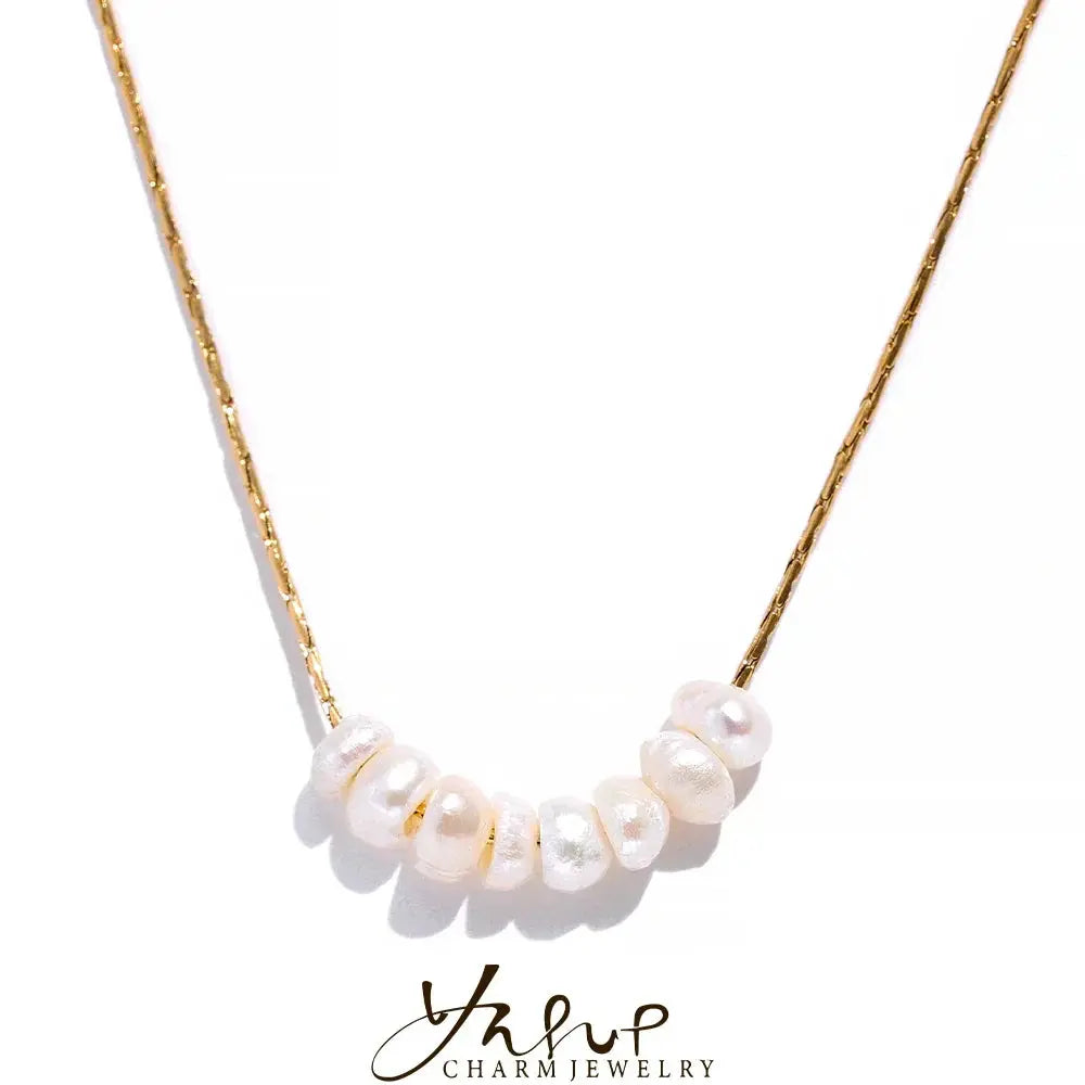 Pearl & Stainless Steel Necklace Rare Vault Co.