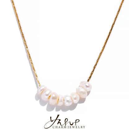 Pearl & Stainless Steel Necklace Rare Vault Co.