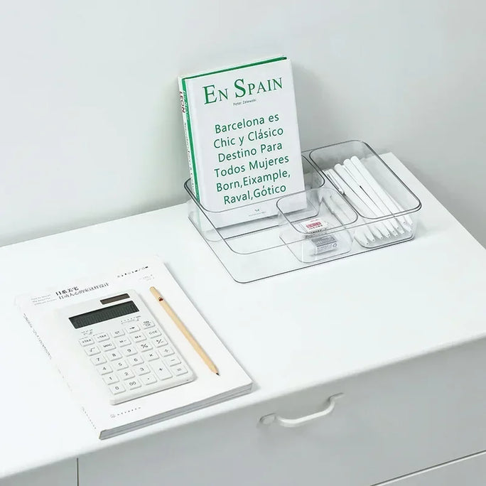 Transparent Desk Storage Organizer Box