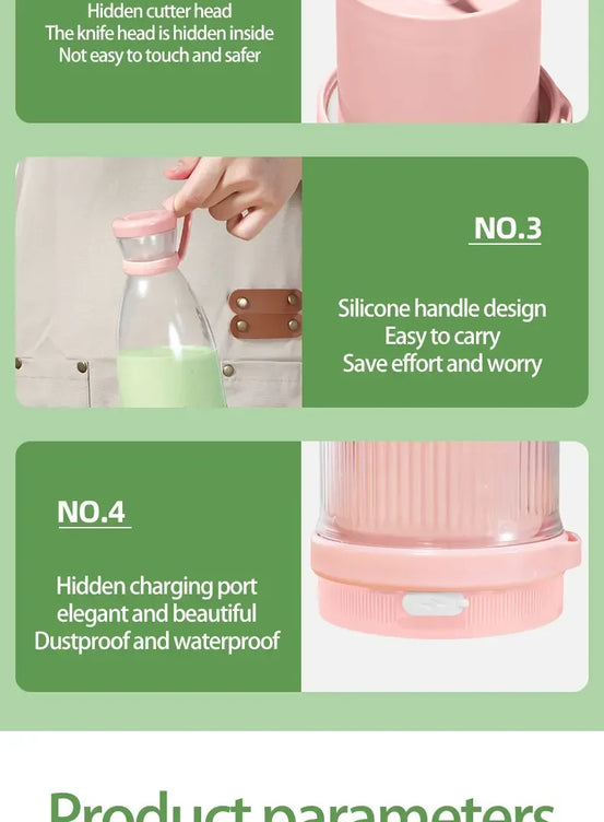 Portable USB Blender – 6-Blade Juicer Cup