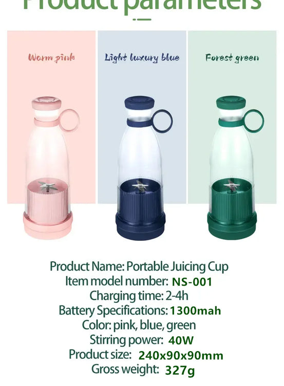 Portable USB Blender – 6-Blade Juicer Cup