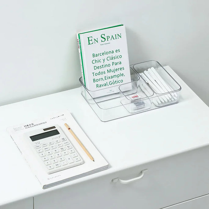 Transparent Desk Storage Organizer Box