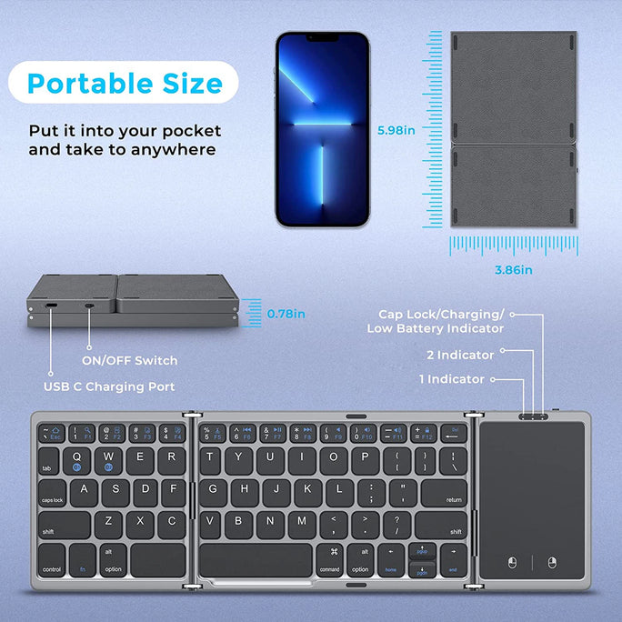 Foldable Bluetooth Keyboard