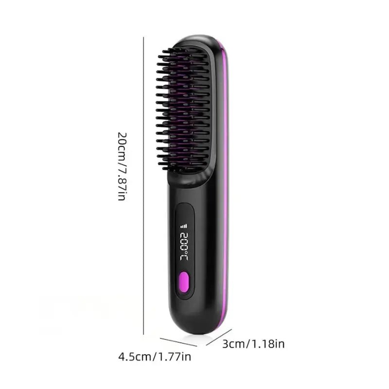 Electric LCD USB Ceramic Heating Straight Hair Comb Daily Finds