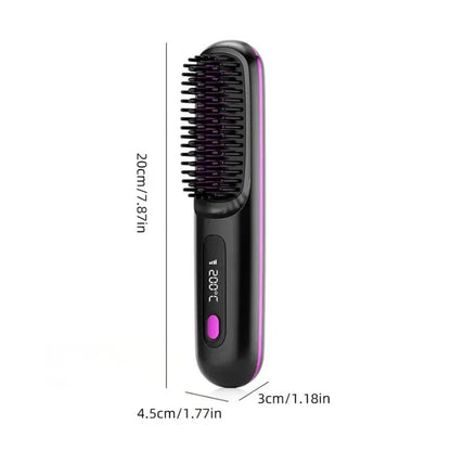 Electric LCD USB Ceramic Heating Straight Hair Comb Daily Finds