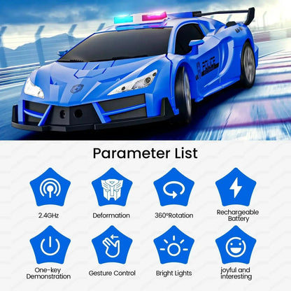 Gesture Sensing Police RC Car Rare Vault Co.