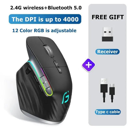 Multi-Device Wireless Bluetooth Mouse Rare Vault Co.