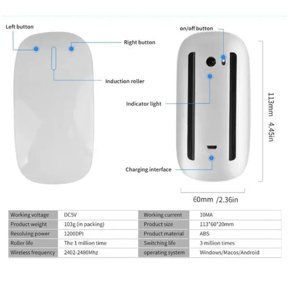 Silent Rechargeable Wireless Mouse Rare Vault Co.
