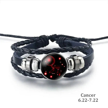 Zodiac Leather Wrap Bracelet Rare Vault Co.